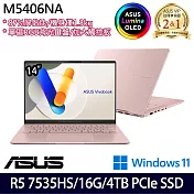 【硬碟升級】ASUS華碩 M5406NA-0078C7535HS 14吋/R5 7535HS/16G/4TB SSD/Win11/ 效能筆電