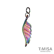 【TiMISA】純鈦墜飾 極光飄逸羽毛 小款