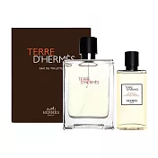 HERMES愛馬仕 大地淡香水禮盒(淡香水100ml+沐浴露80ml)_國際航空版