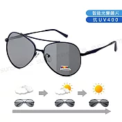 【SUNS】UV400智能感光變色偏光墨鏡 飛行員鏡框 男女適用 防眩光/遮陽/全天候適用/抗UV400