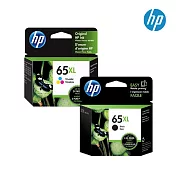HP 【1彩1黑】原廠高容量墨水匣65XL(N9K04AA/N9K03AA) 無 1彩1黑