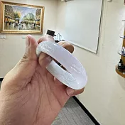 【緻麗珠寶】內外整圈花雕環冰種起膠果凍半綠半紫骨淡春彩貴妃鐲(手圍18-18.5)【雕刻飾品鐲】 18 淡春彩