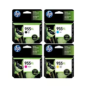 HP 【1黑3彩】原廠高容量四色墨水匣955XL(L0S72AA/L0S66AA/L0S63AA/L0S69AA)