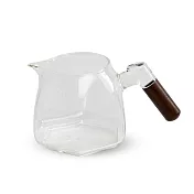 【Matrix】胡桃木手柄鑽型玻璃分享壺 600ml -透明