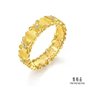 【點睛品】復古鏤空 黃金鑽石戒指 15 黃金