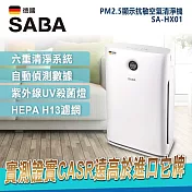 德國SABA PM2.5顯示抗敏空氣清淨機 SA-HX01