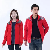 【遊遍天下】男女款防風防潑水抗UV立領外套(GJ10016) S 紅色