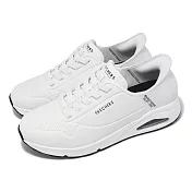 Skechers 休閒鞋 Uno-Easy-Air Wide Slip-Ins 男鞋 白 氣墊 套入式 懶人鞋 183005WWHT