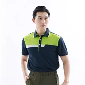 【遊遍天下】男款抗UV吸濕排汗機能POLO衫(GS1035) 3XL 丈青綠