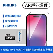 PHILIPS 飛利浦 iPhone 14 Pro Max 6.7吋 戶外增透9H鋼化玻璃保護貼-秒貼版 DLK5606/11