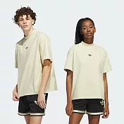 ADIDAS MOCK T-SHIRT 男女短袖上衣-米白-IN4214 XS 白色