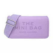 MARC JACOBS THE LEATHER 荔枝紋翻蓋斜背包-迷你/ 薰衣草紫