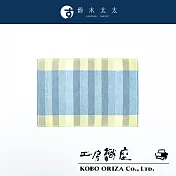 【工房織座】TETE 今治格紋信封式長方形手帕(多色任選- 藍底黃邊) | 鈴木太太公司貨