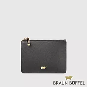 【BRAUN BUFFEL 德國小金牛】台灣總代理 城市-A 拉鍊零錢包-黑色/BF841-163-BK