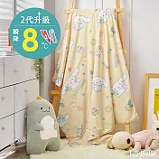 義大利La Belle《Sanrio-雷夢喜拿》超COOL超涼感兒童蠶絲蛋白抗菌涼被(100*120CM)+抑菌可水洗舒柔枕1入(超值組合)