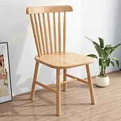 【AOTTO】免組裝北歐全實木溫莎椅餐椅-2入 原木色