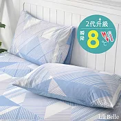 義大利La Belle《藍田格趣》超COOL超涼感信封枕套--2入