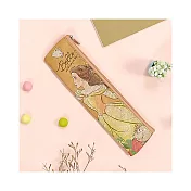 【迪士尼 Disney】迪士尼公主仿牛皮紙萬用包 筆袋小物收納 貝兒