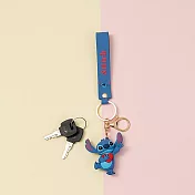 【迪士尼 Disney】迪士尼矽膠公仔造型鑰匙圈 矽膠造型吊飾 史迪奇