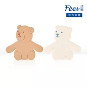 Fees法緻 寶貝小熊掛勾 2入 白棕色