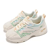 Skechers 休閒鞋 D Lite-New Scene 女鞋 米白 綠 拼接 輕量 輪胎大底 復古 896205NTMT