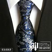 『紳-THE GENTRY』經典紳士商務休閒男性領帶 -藍色花紋款