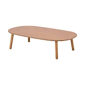 【MUJI 無印良品】木製橢圓矮桌/橡膠木/寬140cm