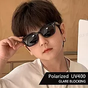 【SUNS】兒童偏光太陽眼鏡 彈力壓不壞材質 時尚GM款韓版墨鏡 寶麗來鏡片 抗UV400 S134 經典黑