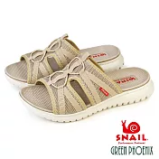 【SNAIL蝸牛】女 女大尺碼 拖鞋 網布 厚底 超輕量 透氣 彈力 EU35 黃色