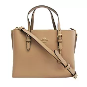 COACH 素面皮革兩用包-卡其