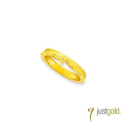 【Just Gold 鎮金店】予愛.真摯相守 黃金對戒(窄版-女戒)港圍 13 黃金