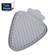 【Truly House】寵物頂級矽膠慢食墊 胡蘿蔔款 防打翻設計/慢食盤/防噎食碗/寵物碗(兩色任選) 灰色