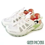 【GREEN PHOENIX】女 溯溪鞋 登山鞋 休閒鞋 排水 排水系統 護趾 防踢 束帶 透氣 EU40 粉紅色