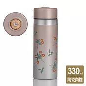 《乾唐軒活瓷》吉星喜果活瓷保溫杯 / 鎏金 / 漸變粉 330ml 無 漸變粉