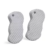 O’Pretty 歐沛媞 3D魚鱗搓澡神器海綿-2入組-多色可選 灰色X2