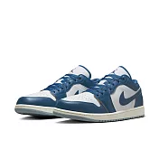 NIKE AIR JORDAN 1 LOW SE 男籃球鞋-白藍-FN5214141 US7 白色