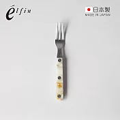 【日本高桑金屬】日製大理石紋不鏽鋼甜點叉-2入-多色可選- 典雅白