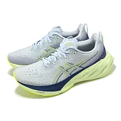 Asics 慢跑鞋 NovaBlast 4 男鞋 灰 綠 彈力 厚底 運動鞋 亞瑟士 1011B693022