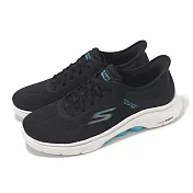 Skechers 休閒鞋 Go Walk 7-Valin Slip-Ins 女鞋 黑 藍 套入式 健走鞋 125233BKAQ
