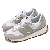 New Balance 休閒鞋 237 男鞋 女鞋 白 月岩灰 麂皮 拼接 緩衝 情侶鞋 NB MS237CQ-D