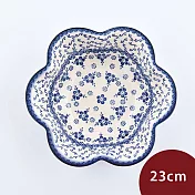 波蘭陶 蕙質蘭心系列 花形深盤 23cm 波蘭手工製 造型盤 陶瓷盤 菜盤 水果盤 沙拉盤