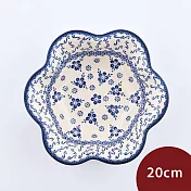 波蘭陶 蕙質蘭心系列 花形深盤 20cm 波蘭手工製 造型盤 陶瓷盤 菜盤 水果盤 沙拉盤