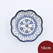 波蘭陶 蕙質蘭心系列 波浪淺盤 16cm 波蘭手工製 造型盤 陶瓷盤 菜盤 水果盤 沙拉盤