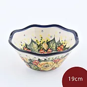 波蘭陶 繁花逸麗系列 沙拉碗 19cm 波蘭手工製 飯碗 湯碗