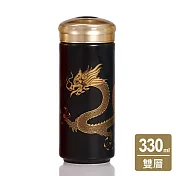 《乾唐軒活瓷》鴻運金龍隨身杯 / 大 / 雙層 / 無光黑貼花 330ml 無 無光黑貼花