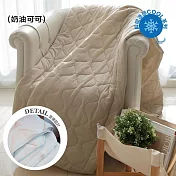 【家適居家】超涼爽 雙面涼感涼被 台灣製 奶油可可