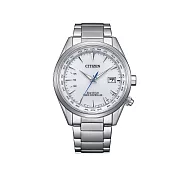 Citizen 星辰 GENT’S系列 CB0270-87A 夏令時 電波對時 撞擊偵測 指針修正 日期 銀白高雅 指針錶 手錶