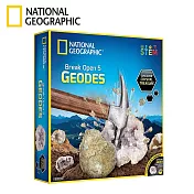 NATIONAL GEOGRAPHIC 國家地理 發現水晶寶藏(敲開原石發現水晶)-5入原石