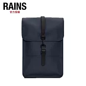 RAINS Backpack Mini W3 經典防水小型雙肩背長型背包(13020) Green/Navy Navy