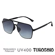 Turoshio太空尼龍偏光太陽眼鏡 雷朋多角雙槓 嵌入式鏡片  J8043 C4 漸層灰片